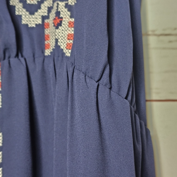 THML Choker Halter Embroidered Maxi Dress - Picture 8 of 16